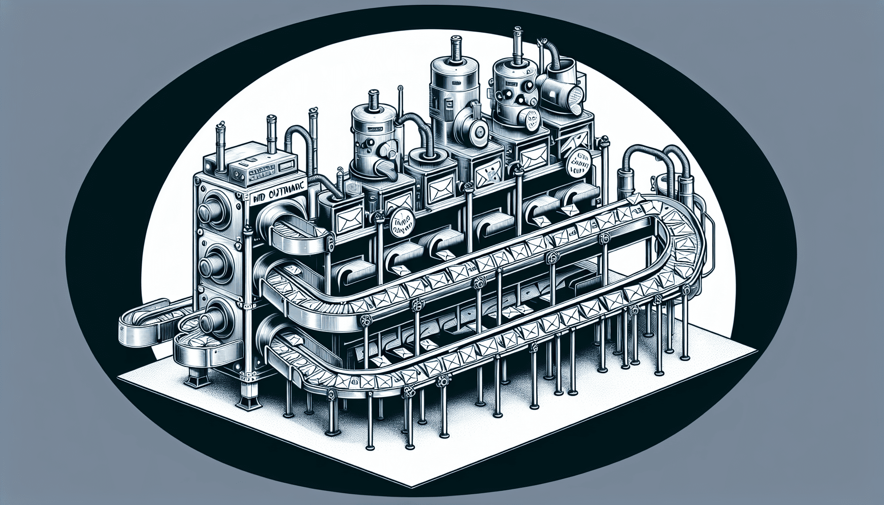 Illustration of a robust email outreach tool for enterprise companies