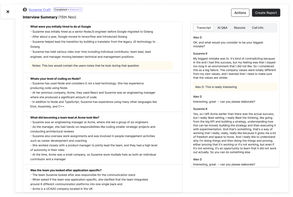 AI notes platform